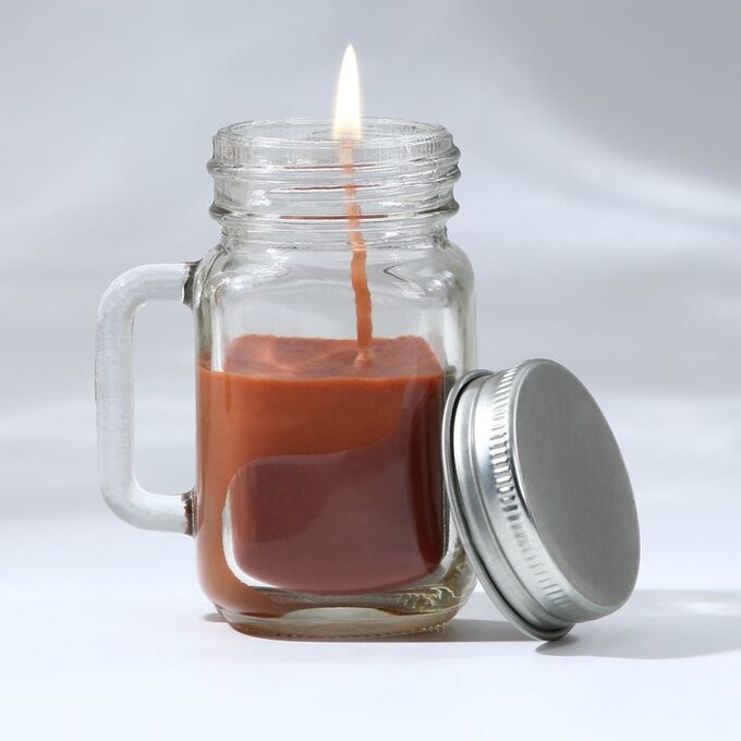 СИМА-ЛЕНД Ароматическая свеча, аромат шоколад, 7,2 х 5,5 х 4 см.