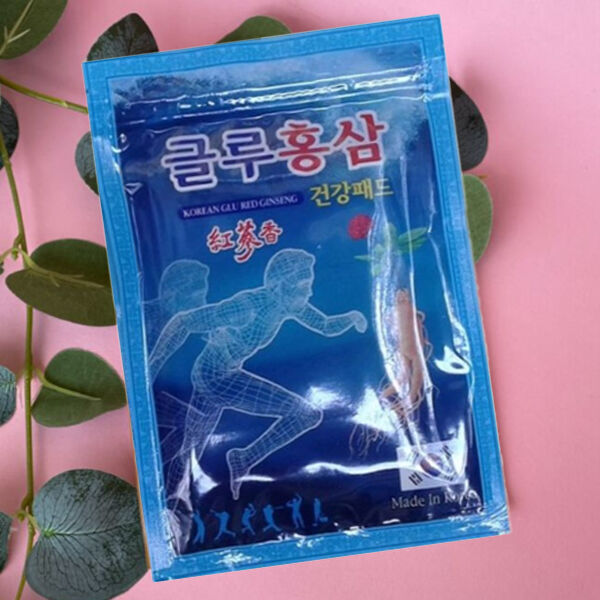 Лечебный пластырь с глюкозамином и красным женьшенем  KOREAN GLU RED GINSENG GREENON,20 шт.