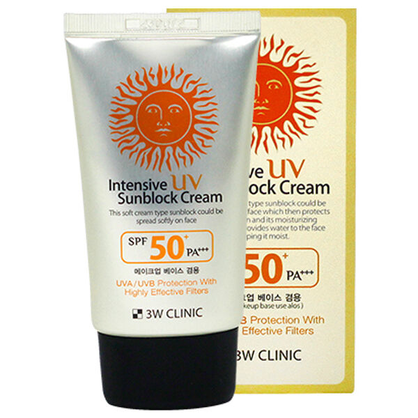 Солнцезащитный крем 3W Clinic Intensive UV Sun Block Cream SPF50+ PA+++, 70мл