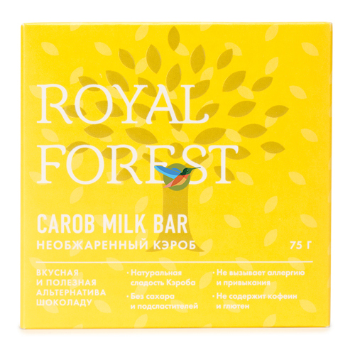 Шоколад &quot;Необжаренный кэроб&quot; Carob milk bar Royal Forest