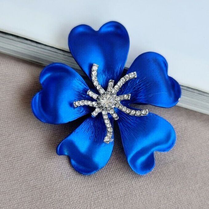 zlatto Брошь цветок, цвет синий , арт.411.591