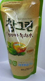 CJ LION Ср-во д/посуды, фруктов, овощей &quot;Chamgreen - Зеленый чай&quot; 800гр(780мл) мяг. упак.