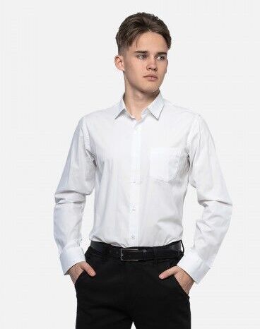 Tsarevich IMPERATOR Рубашка подростковая длинный рукав прямой крой цвет Белый  Imperator