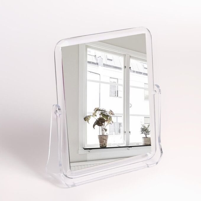 Queen fair Зеркало настольное, двустороннее, зеркальная поверхность 12 × 15 см, цвет прозрачный