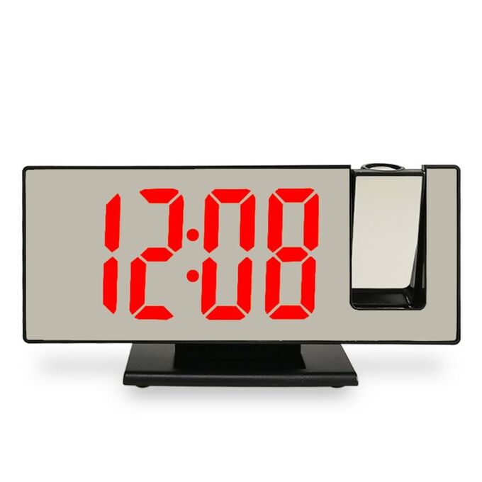 СИМА-ЛЕНД Часы - будильник электронные настольные с проекцией на потолок, термометром, календарем, USB