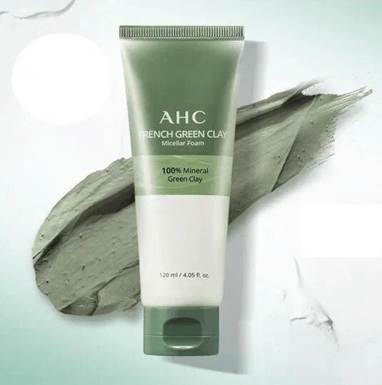 AHC Мицеллярная пена из французской зеленой глины French Green Clay Miceller Foam