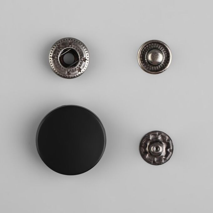 СИМА-ЛЕНД Кнопки установочные, Альфа, d = 20 мм, цвет чёрный матовый