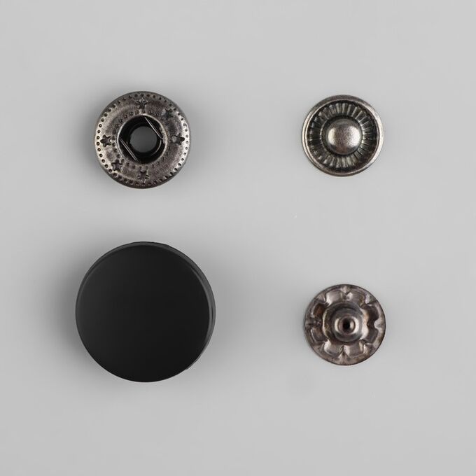 СИМА-ЛЕНД Кнопки установочные, Альфа, d = 17 мм, цвет чёрный матовый