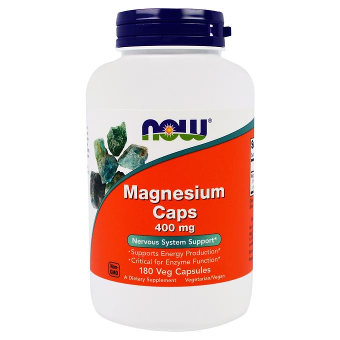 Now Foods, Magnesium Caps, 400 mg, 180 Capsules