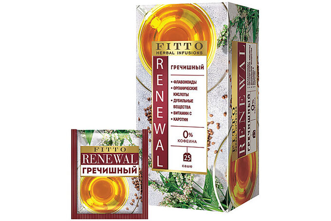 Яшкино «Fitto», чай травяной Renewal гречишный, 25 пакетиков, 50 г