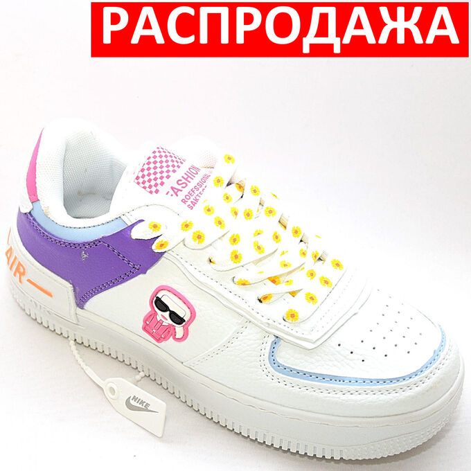 Кеды В21046-3 бел/фиол п/п