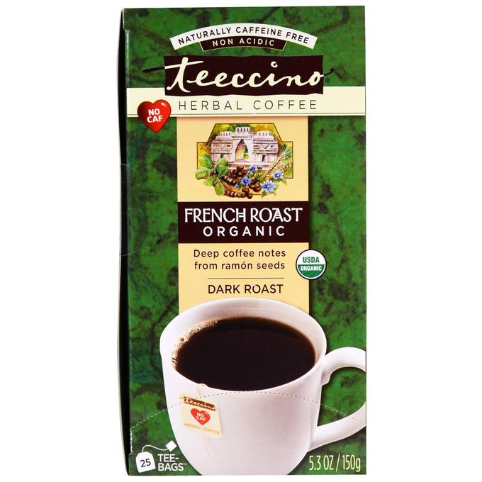 Teeccino, Травяной кофе, сильная обжарка, органическая французская обжарка, без кофеина, 25 пакетиков, 5,3 унции (150г)