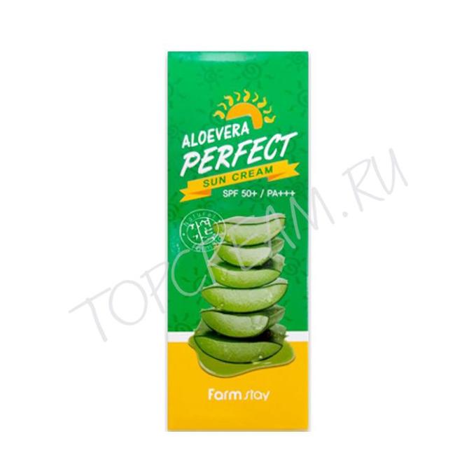 Farm Stay КR/ FarmStay Aloevera Perfect Sun Cream SPF50 Солнцезащитный крем для лица и тела, 70г