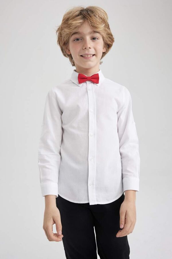 DEFACTO Оксфордская рубашка из двух предметов для мальчика с длинными рукавами