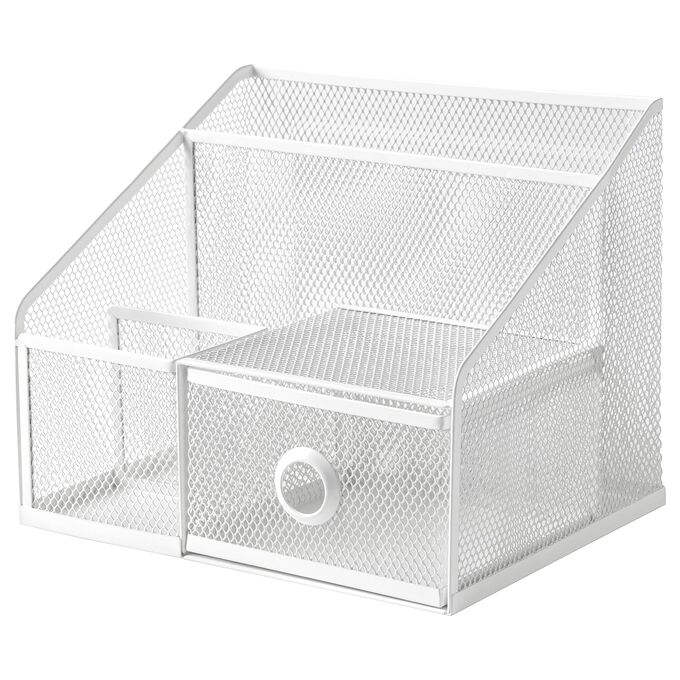 IKEA DRÖNJÖNS, Настольный органайзер, белый, 25x20 см