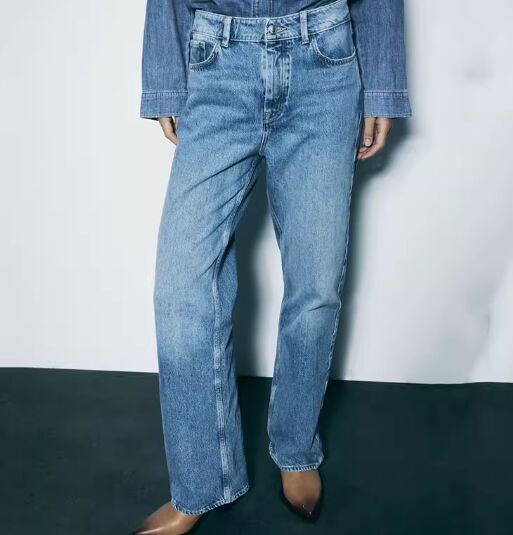 УДЛИНЕННЫЕ ДЖИНСЫ Z1975 STRAIGHT FIT HIGH WAIST арт. 6164185, синий