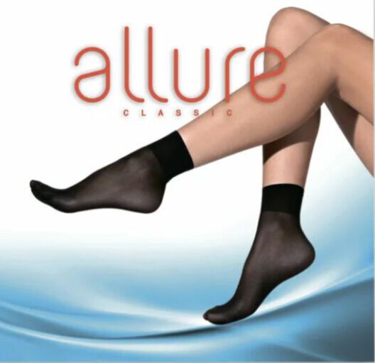 Allure Классические эластичные носки с комфортной резинкой и укрепленным мыском