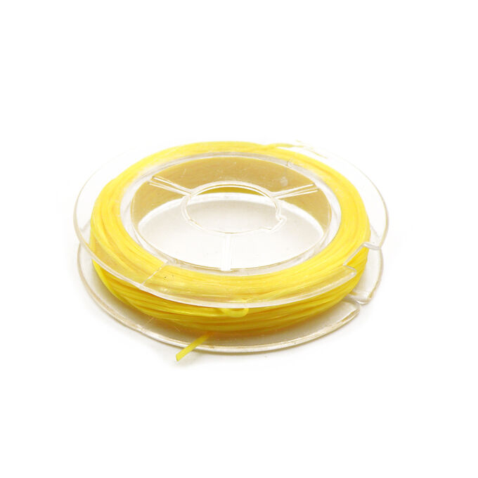 Нить-резинка 0,8 плоская волокнистая желтая. Длина 10 м. Цена за 1 шт.