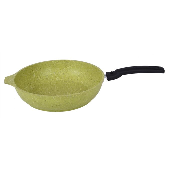 KUKMARA Сковорода, 240 мм, съемн. ручка, АП, литой алюминий, TRENDY STYLE lime