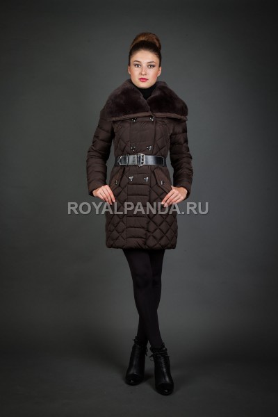 Женская куртка зимняя 15672 натуральный мех