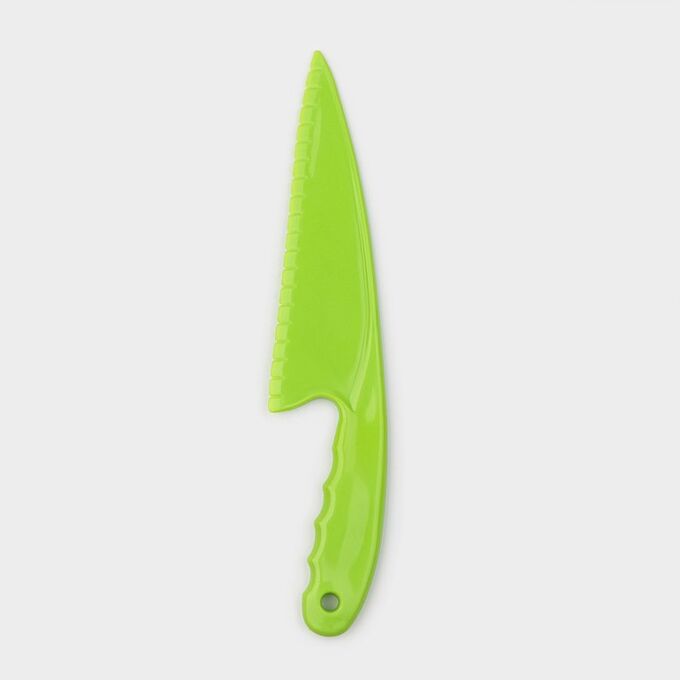 Нож для торта Доляна, 28,5x6 см, цвет зелёный