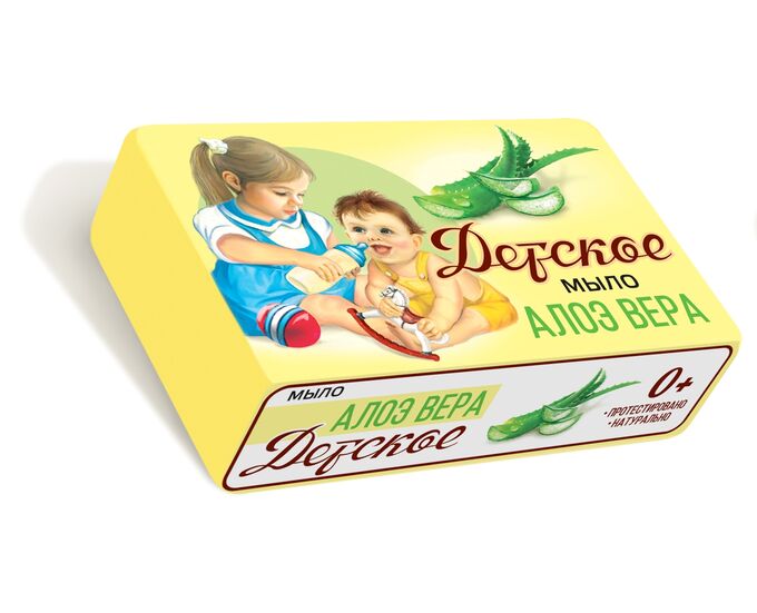 ДЕТСКОЕ (ВЕСНА) ДЕТСКОЕ туалетное мыло Алое Вера /90