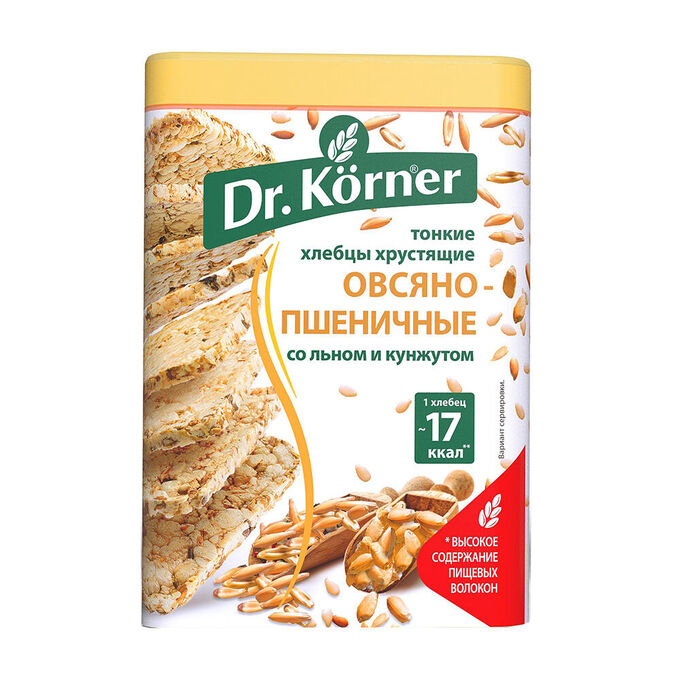 Dr. Korner Хлебцы хрустящие &quot;Овсяно-пшеничные&quot;, со смесью семян