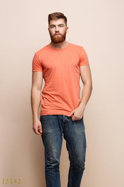 Мужская футболка 15142 оранжевый