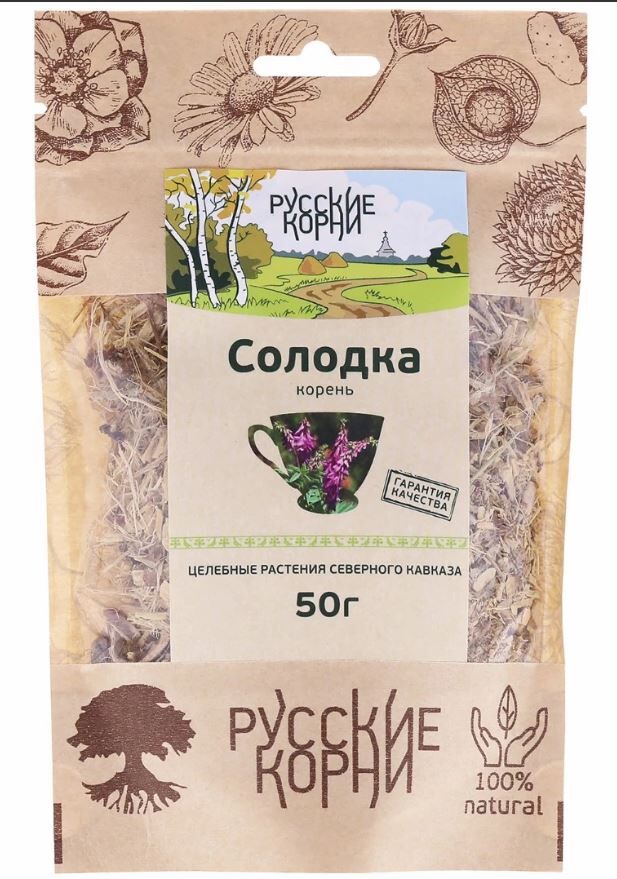 Русские корни Солодка (корень), 50 гр.