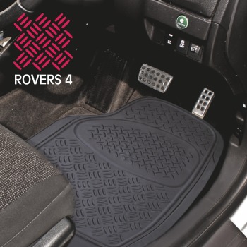 Коврик а/м CARFORT &quot;Rovers 4&quot; резина, к-т 2шт. Black передний