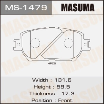 Колодки дисковые MASUMA (1/12) MS-1479