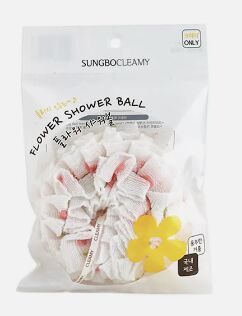 SUNG BO CLEAMY CLEAN&amp;BEAUTY Мочалка для душа Flower shower ball
