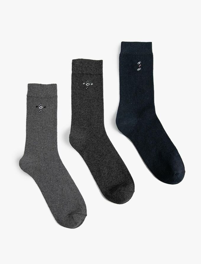 KOTON Мужские носки с рисунком, комплект из 3 шт