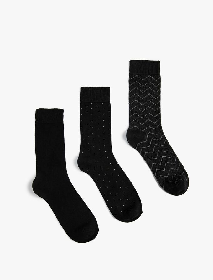 KOTON Комплект мужских носков в горошек из трех предметов