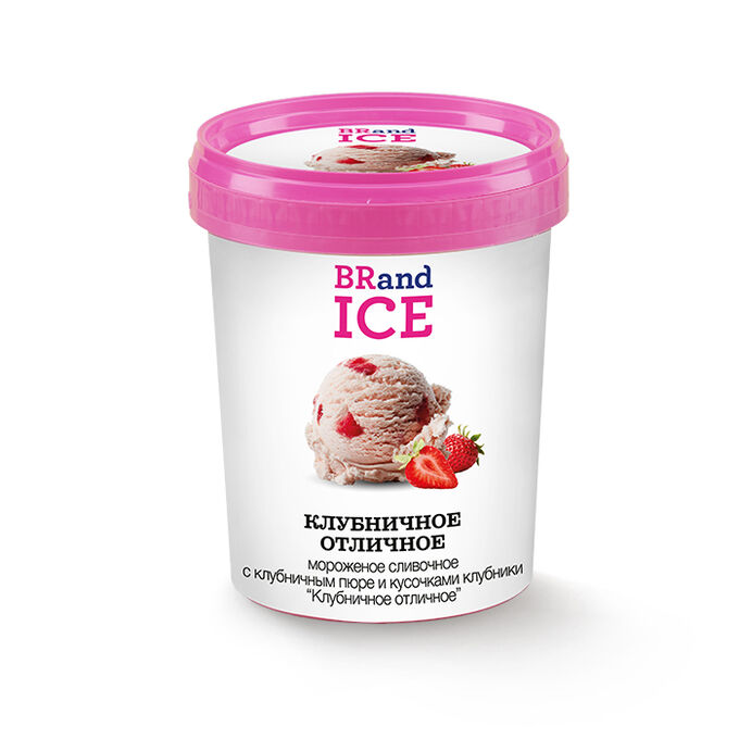 Baskin Robbins Клубничное отличное 500 мл. BRand ICE (1/8)