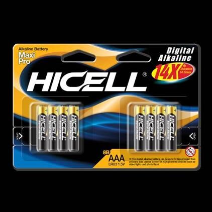 DVL Батарейки Hicell AAA LR03 алкалиновые 1 уп. (8 шт) блистер
