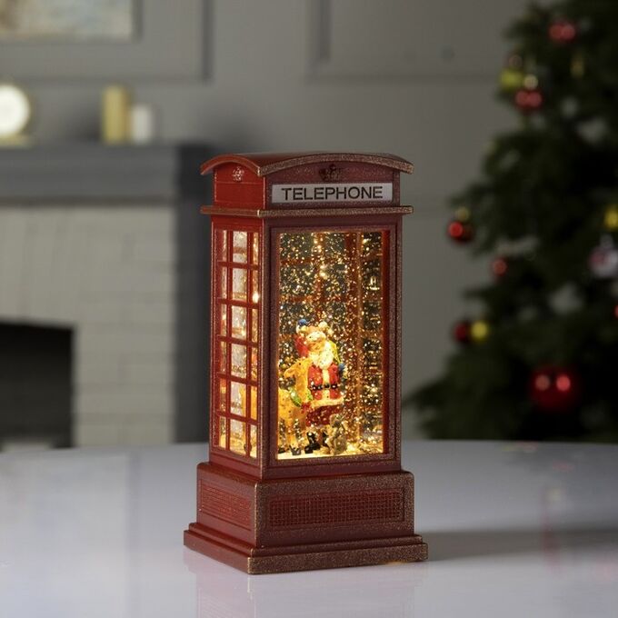 Luazon Lighting Светодиодная фигура «Дед Мороз и олень» 9x20x8 см, пластик, батарейки ААх3 (не в комплекте), USB, свечение тёплое белое