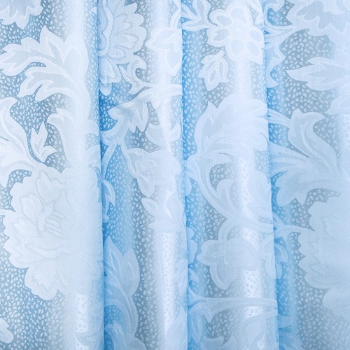Портьерная ткань 150 см 17 цвет голубой ветка