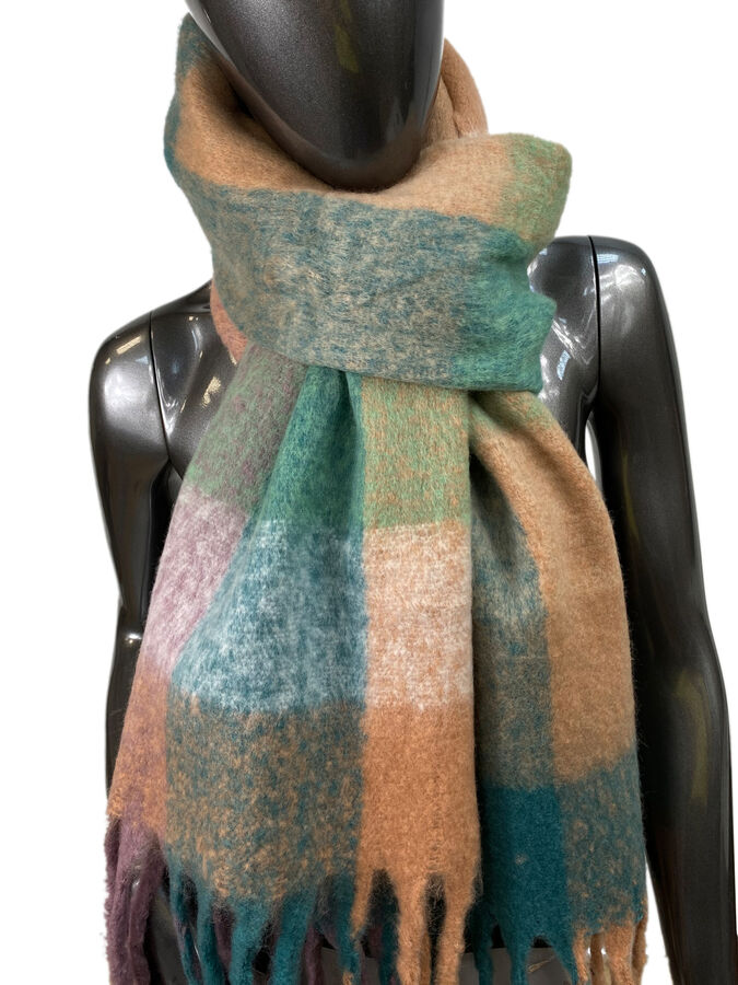 Greta Мохеровый длинный объемный шарф мультицвет