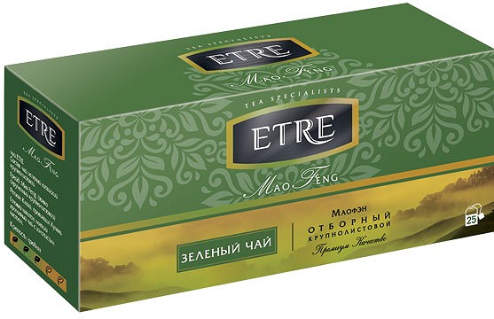 «ETRE», «Mao Feng» чай зеленый, 25 пакетиков, 50 г