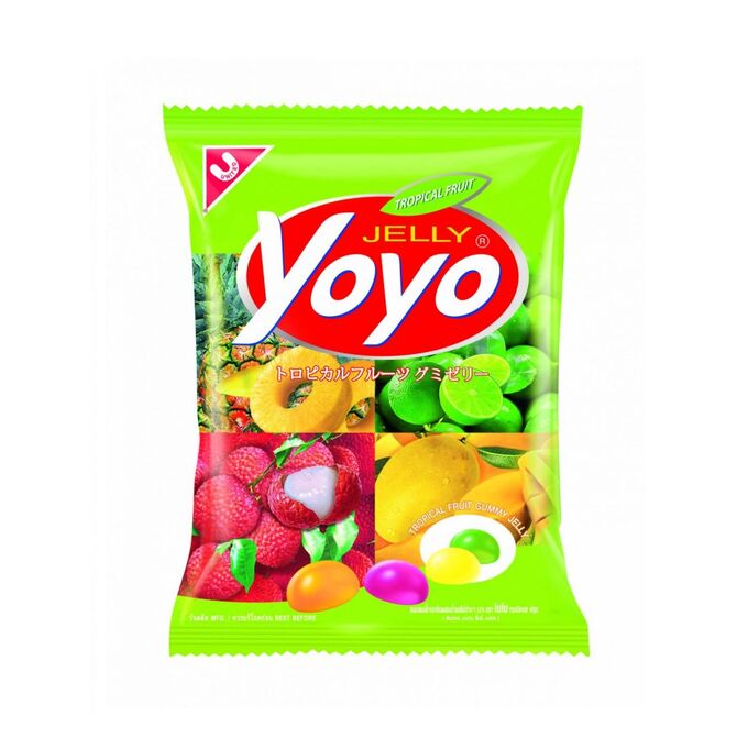 Конфеты YOYO желейные натуральные тропические фрукты , 80 гр. Таиланд