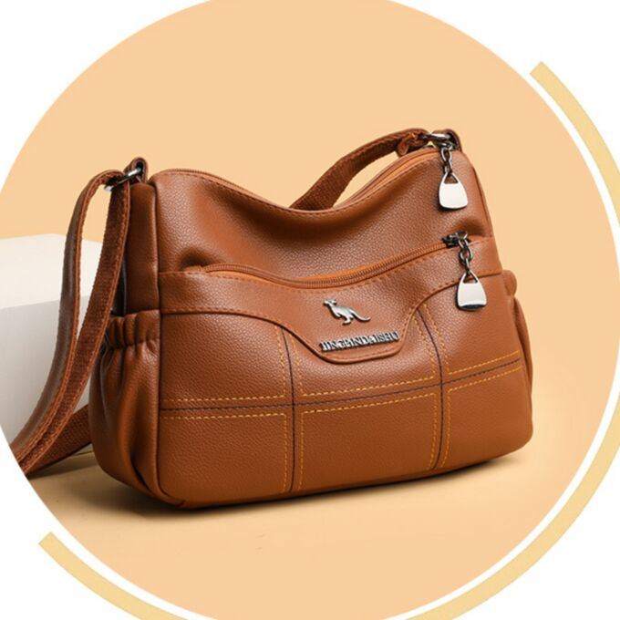 COSMOСOLLECTION_BAGS Сумка из натуральной кожи, коричневая
