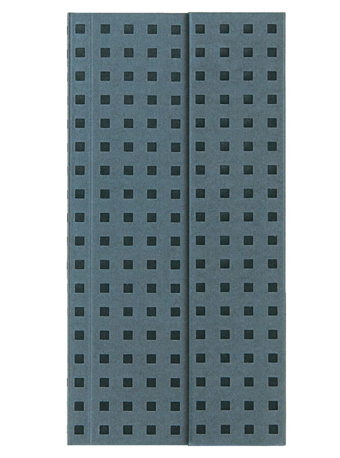 Записная книжка PaperOh Quadro B6.5 Серый на Черном линованная