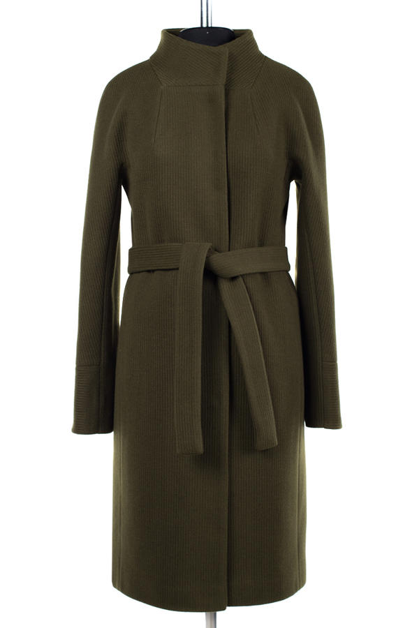Оливковое пальто женское