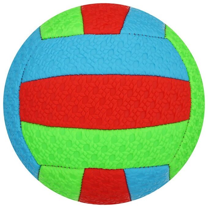 СИМА-ЛЕНД Мяч волейбольный пляжный, ПВХ, машинная сшивка, 18 панелей, р. 2, цвета МИКС