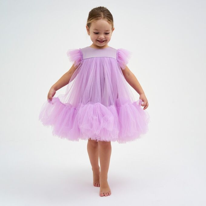 Платье детское с пышной юбкой KAFTAN, рост, лиловый