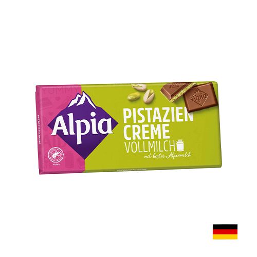 Alpia Pistaziencreme 100g - Молочный шоколад Альпа с фисташкой