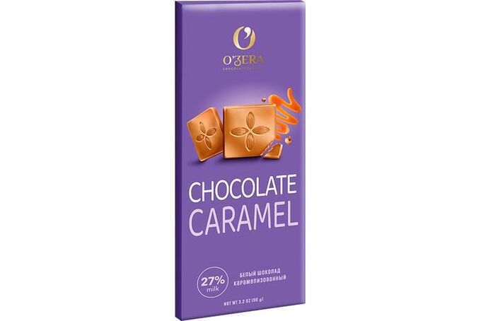 Яшкино «O&#039;Zera», шоколад белый карамельный Caramel, 90 г