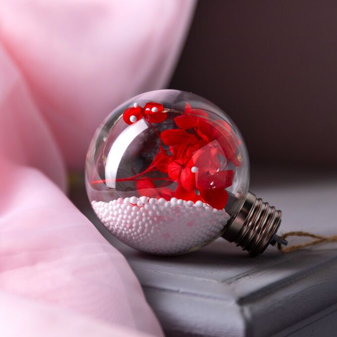 Luazon Lighting Ёлочный шар «Красные лепестки»