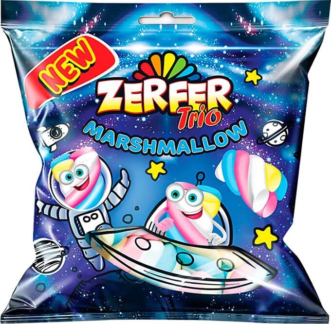 Яшкино / «Zerfer», маршмеллоу trio, 90г | Зефир, мармелад. Мармелад и зефир